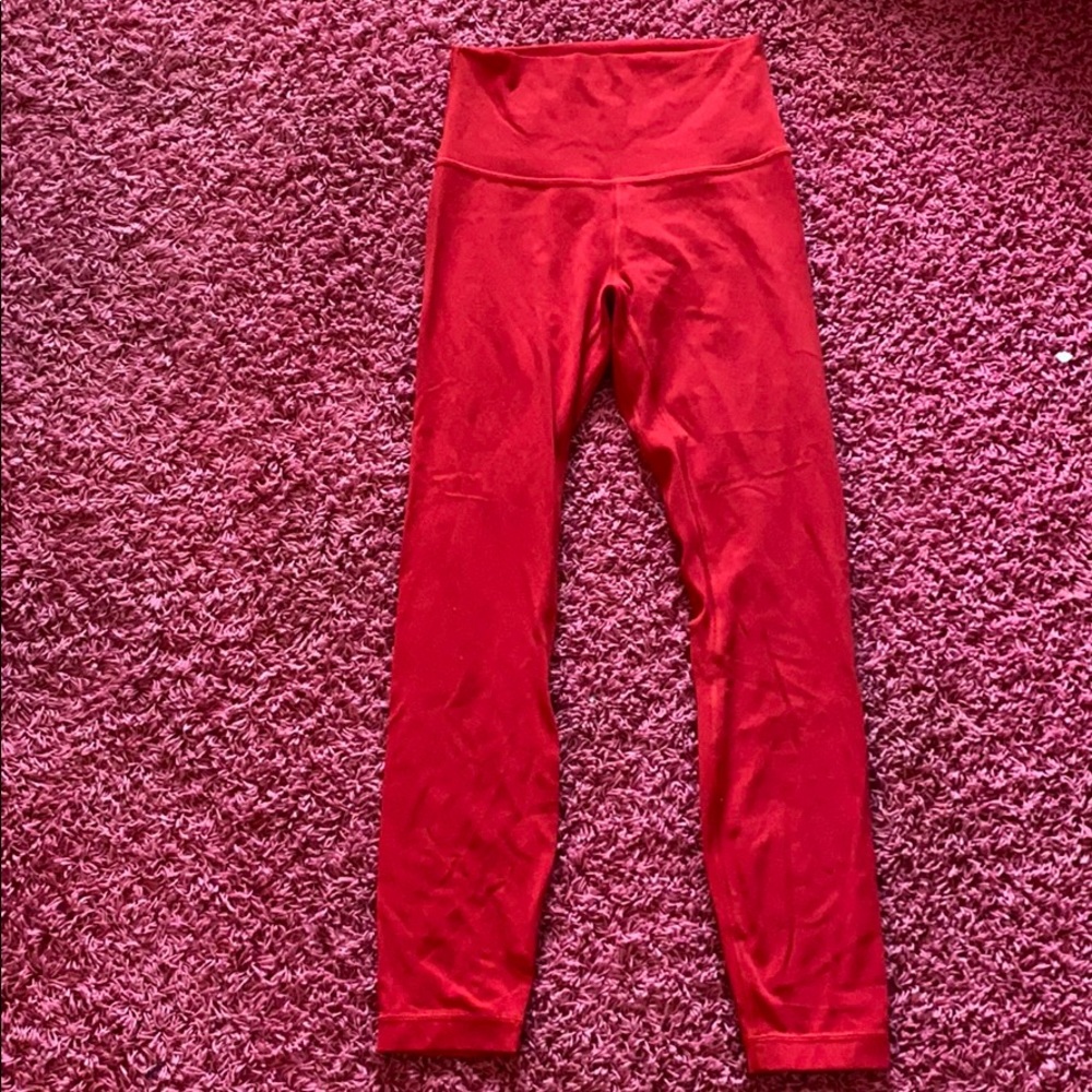 Size 4 red lululemon leggings